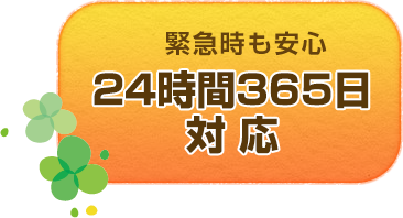 24時間365日対応