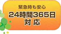 24時間365日対応